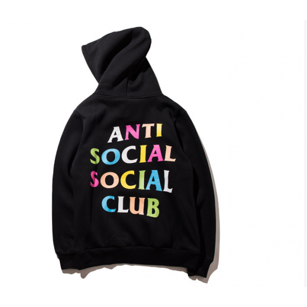 ANTI SOCIAL SOCIAL CLUB MULTICOLOR BLACK HOODIE