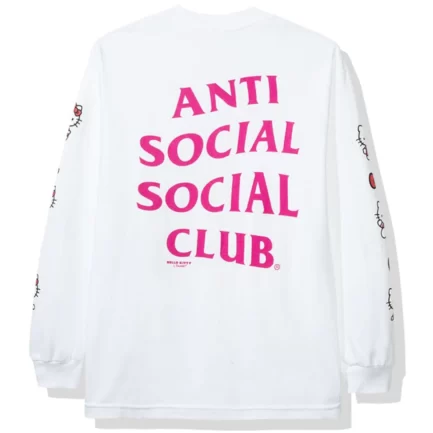 Anti Social Social Club x Hello Kitty White Long Sleeve Tshirt