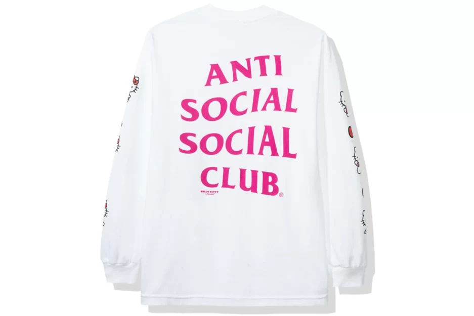 Anti Social Social Club x Hello Kitty White Long Sleeve Tshirt