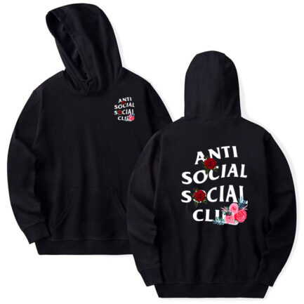 Anti-Social-Social-Club-Pink-&-Red-Rose-Flower-Hoodie