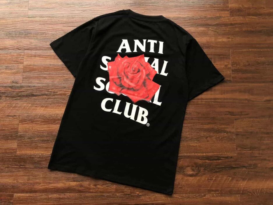 Anti Social Social Club Roses Are Red Black Tee